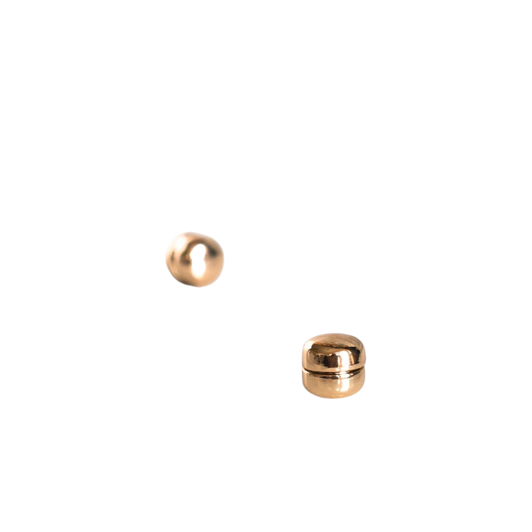 Metallic Hijab Magnets (Circle) - Gold