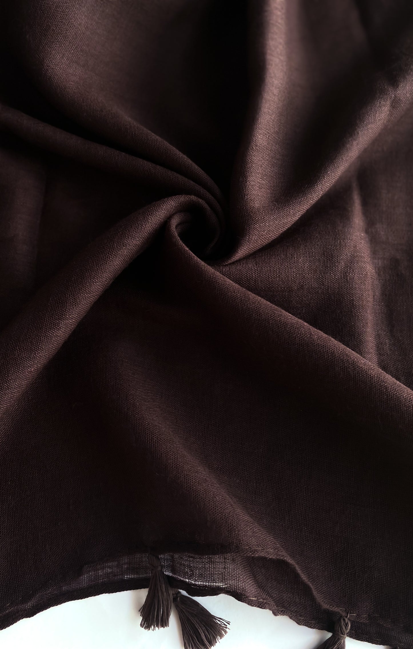 Plain Hijab with Tassels - Oreo
