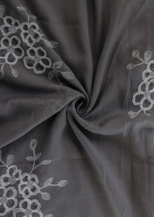 Zeina Embroidered - Dark Grey