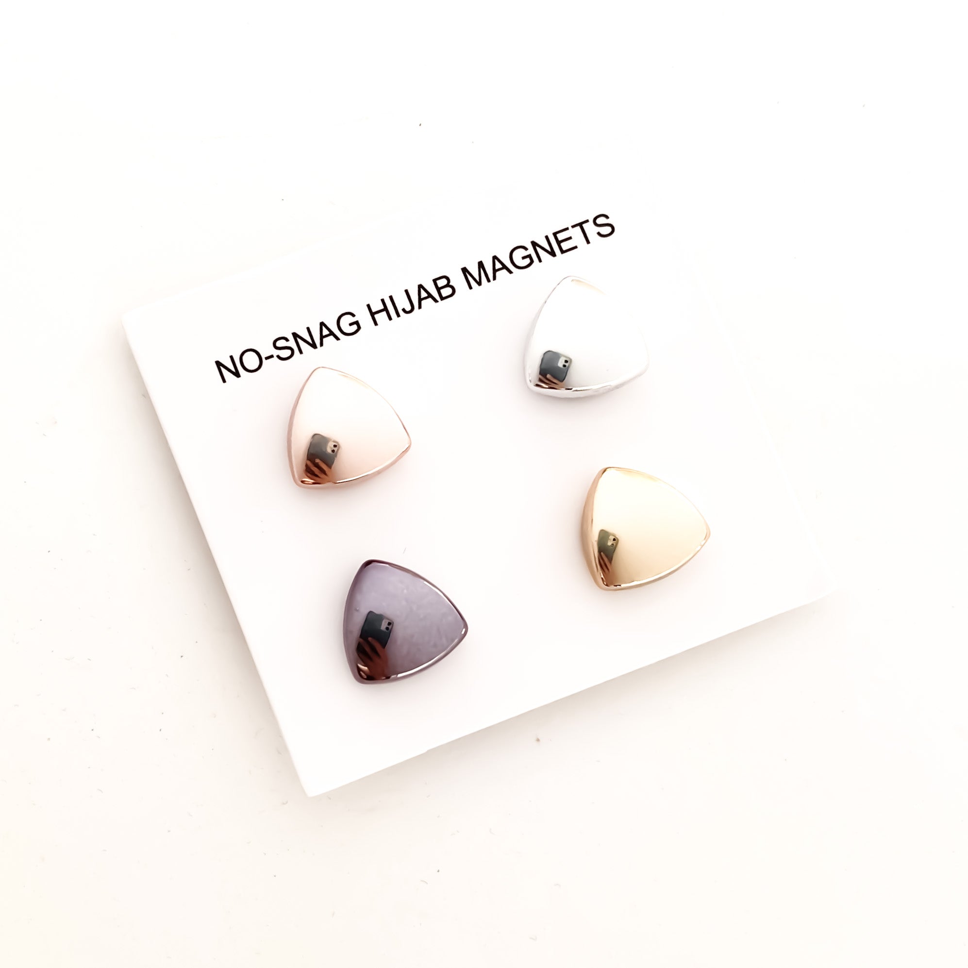 Hearts Metallic Hijab Magnet-Set of 2