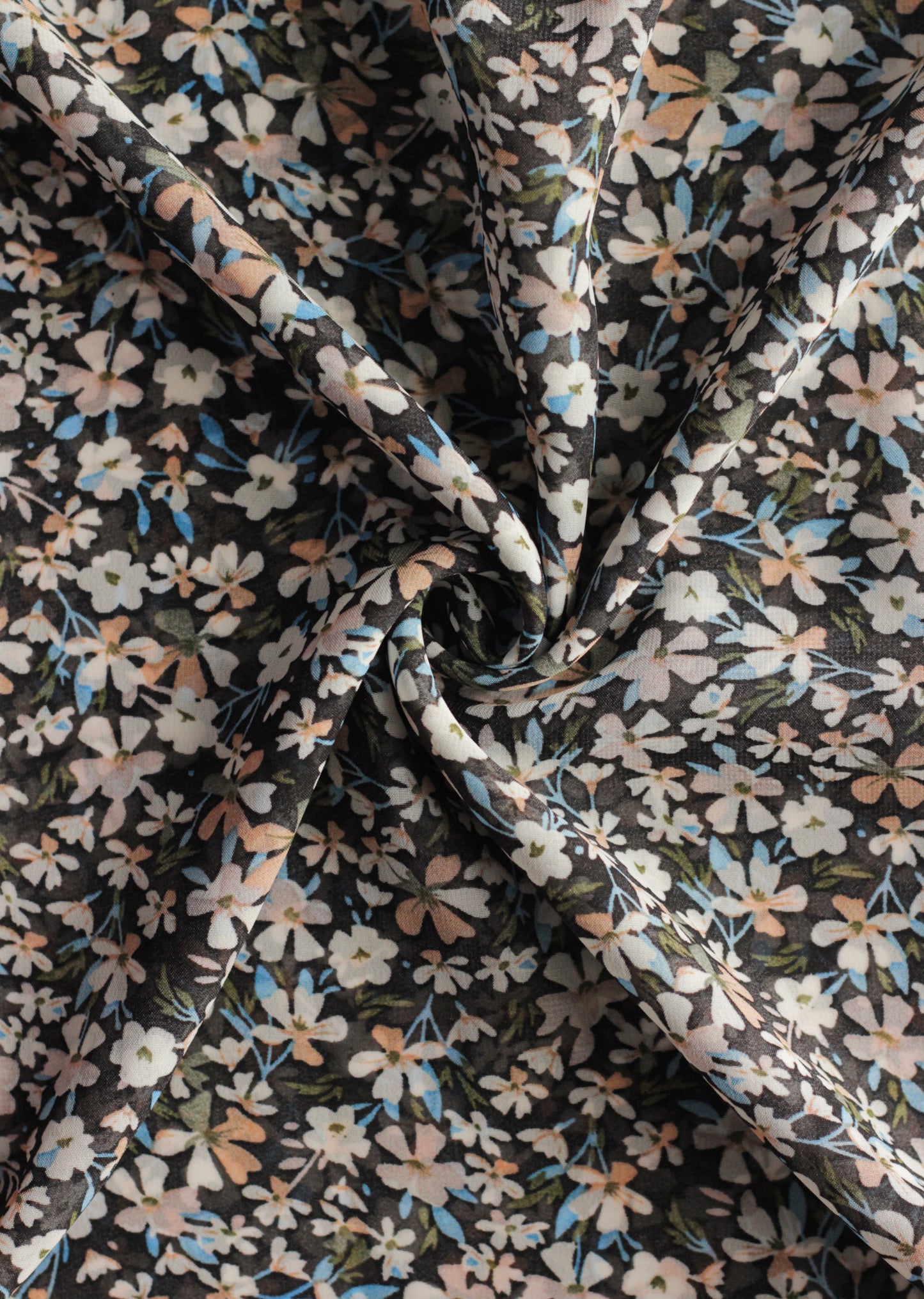 Printed Georgette Hijab- Night Flower