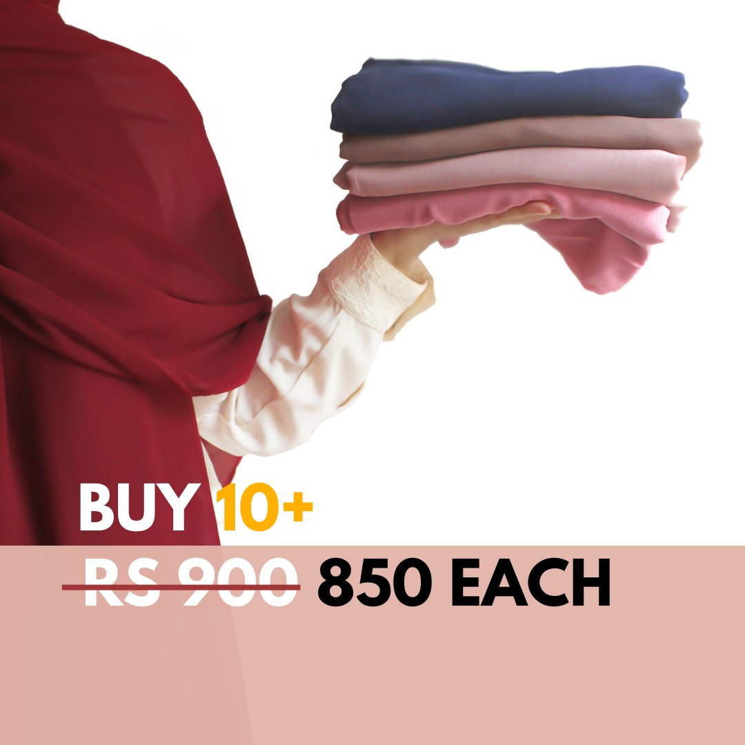 Latest Red Georgette Hijab for Women main image 1