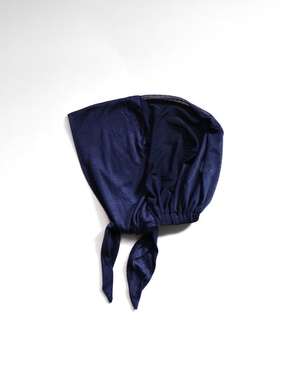 Mesh-Back Underscarf - Navy Blue