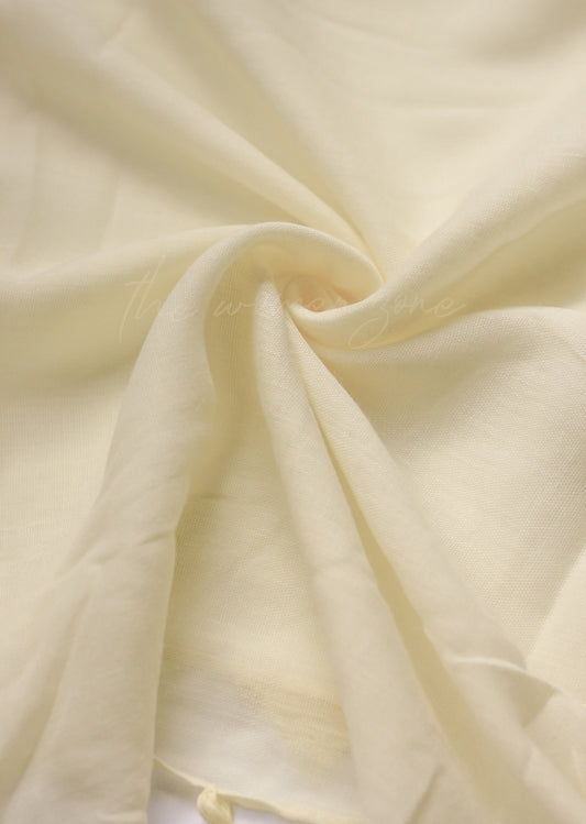 Plain Hijab with Tassels - OffWhite