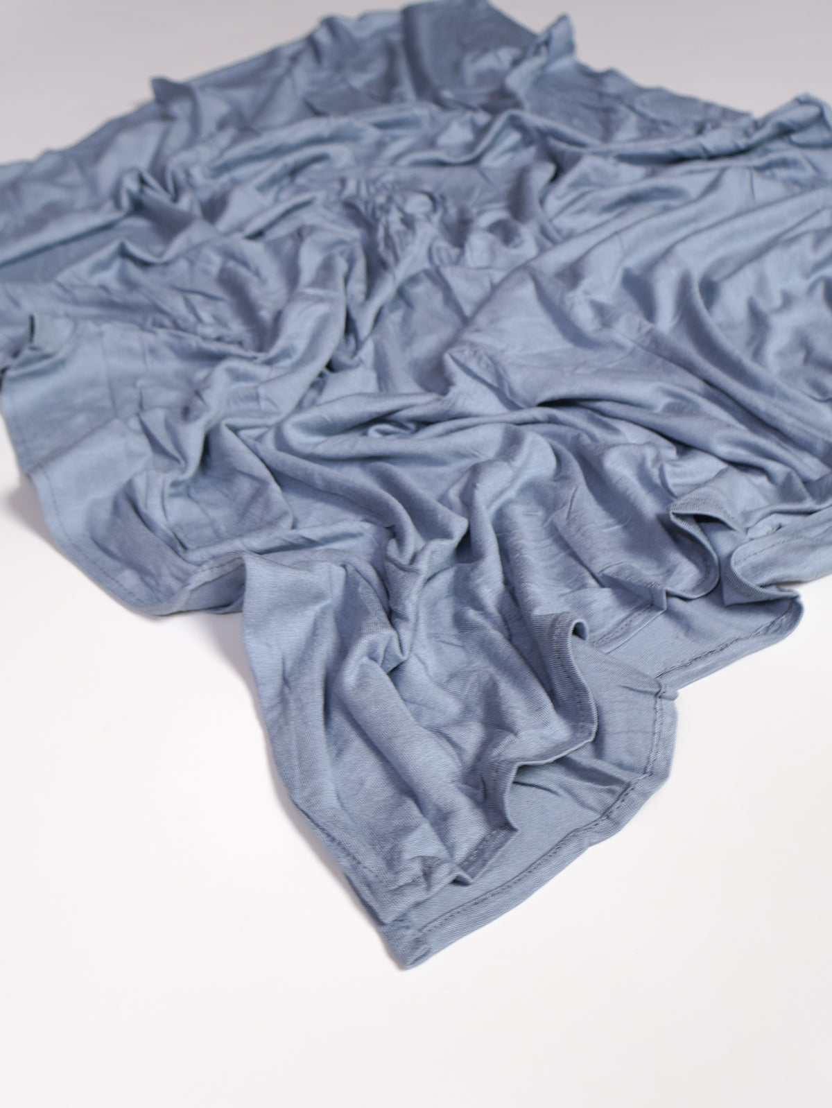 Plain Jersey Hijab - Metallic Blue