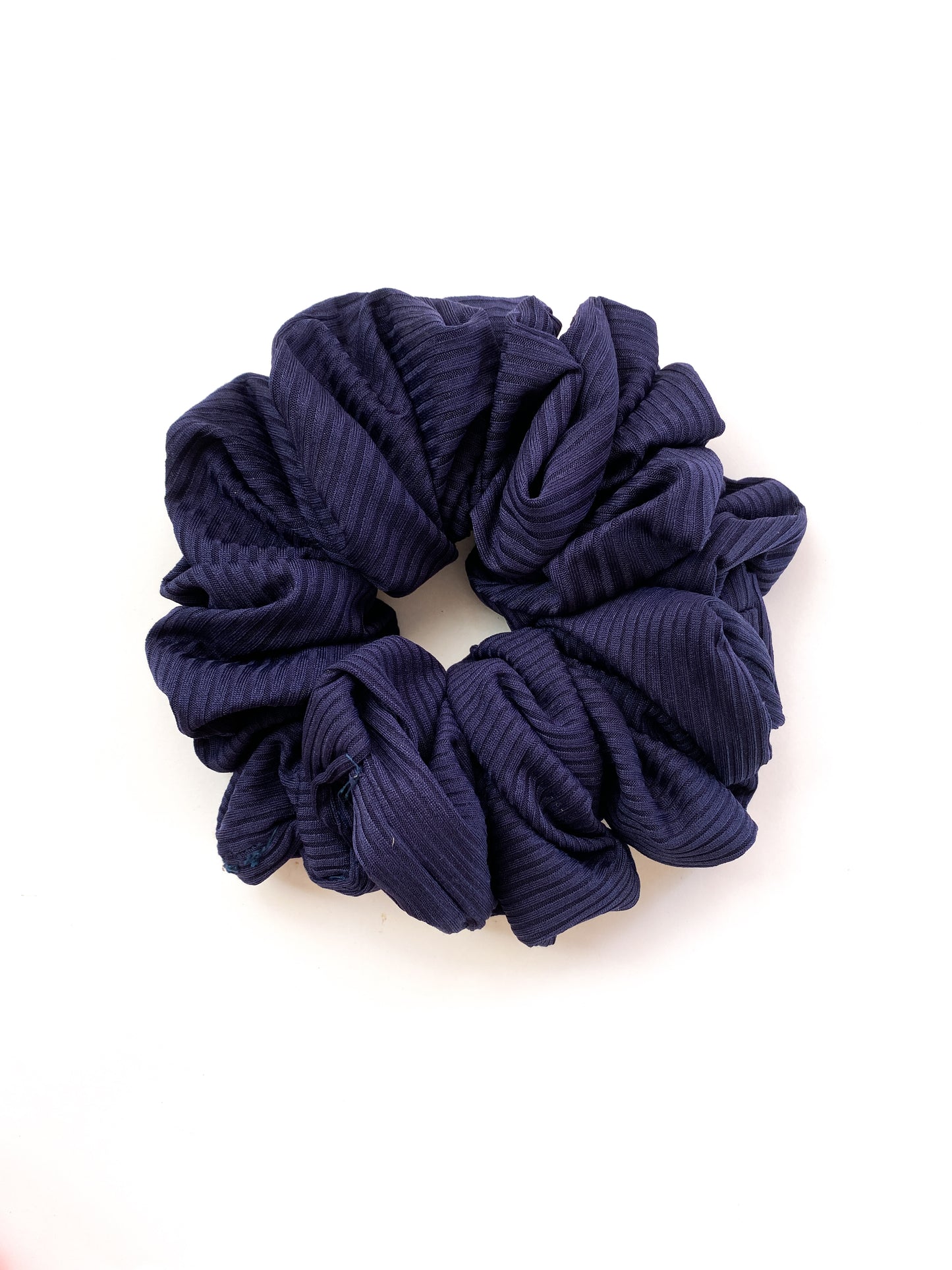 Jersey Volumizing Scrunchie - Navy Blue