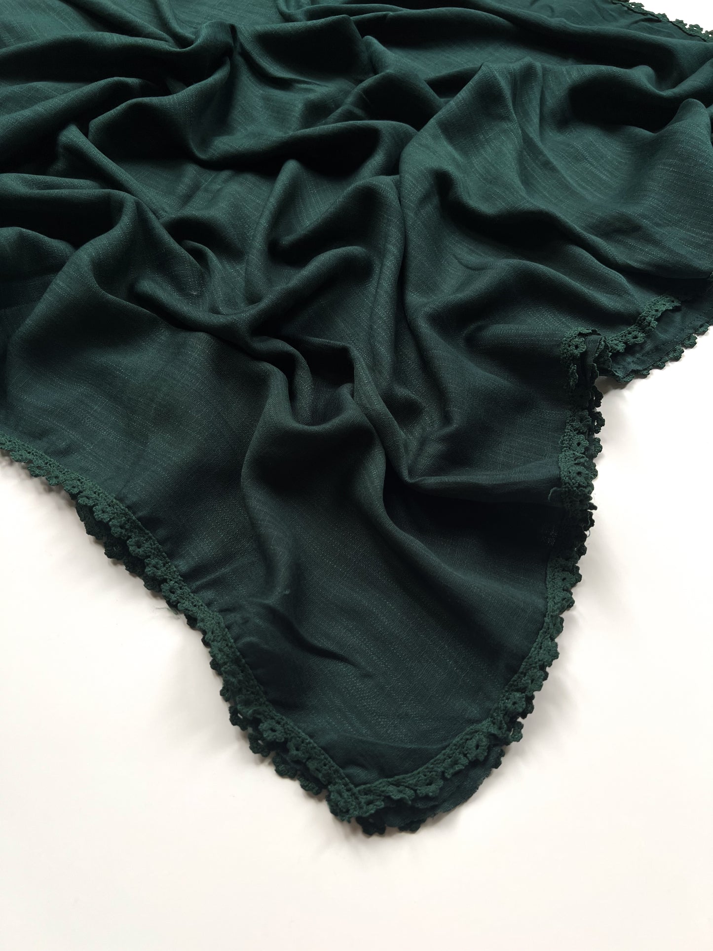 Laced Turkish Lawn - Emerald Green