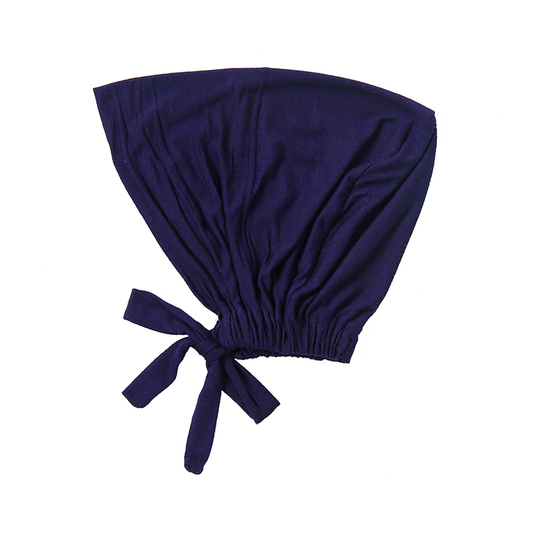 Malaysian Tie-Back Hijab Cap - Navy blue