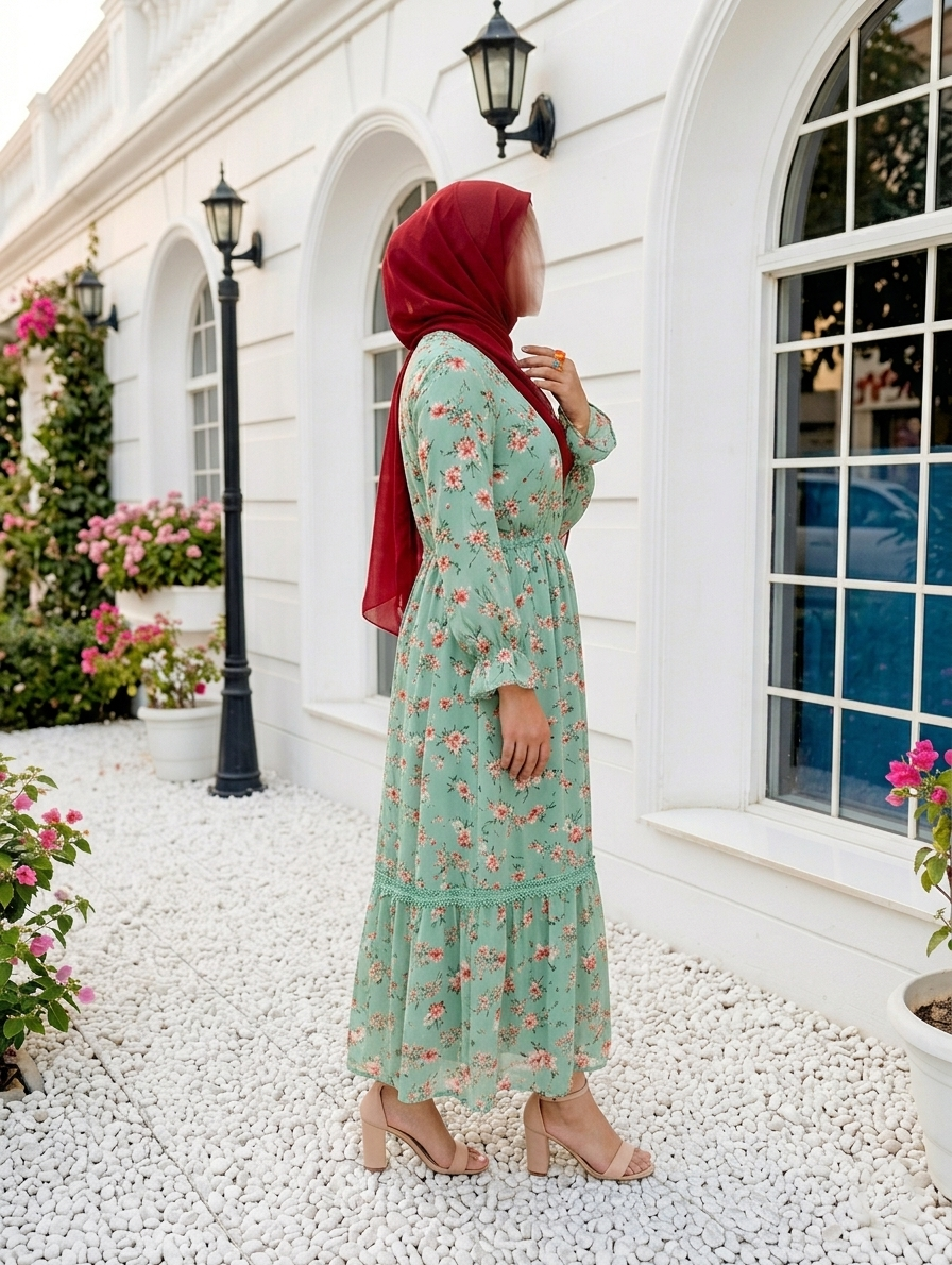 Tropical Modest Dress