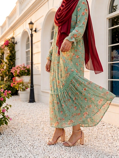 Tropical Modest Dress