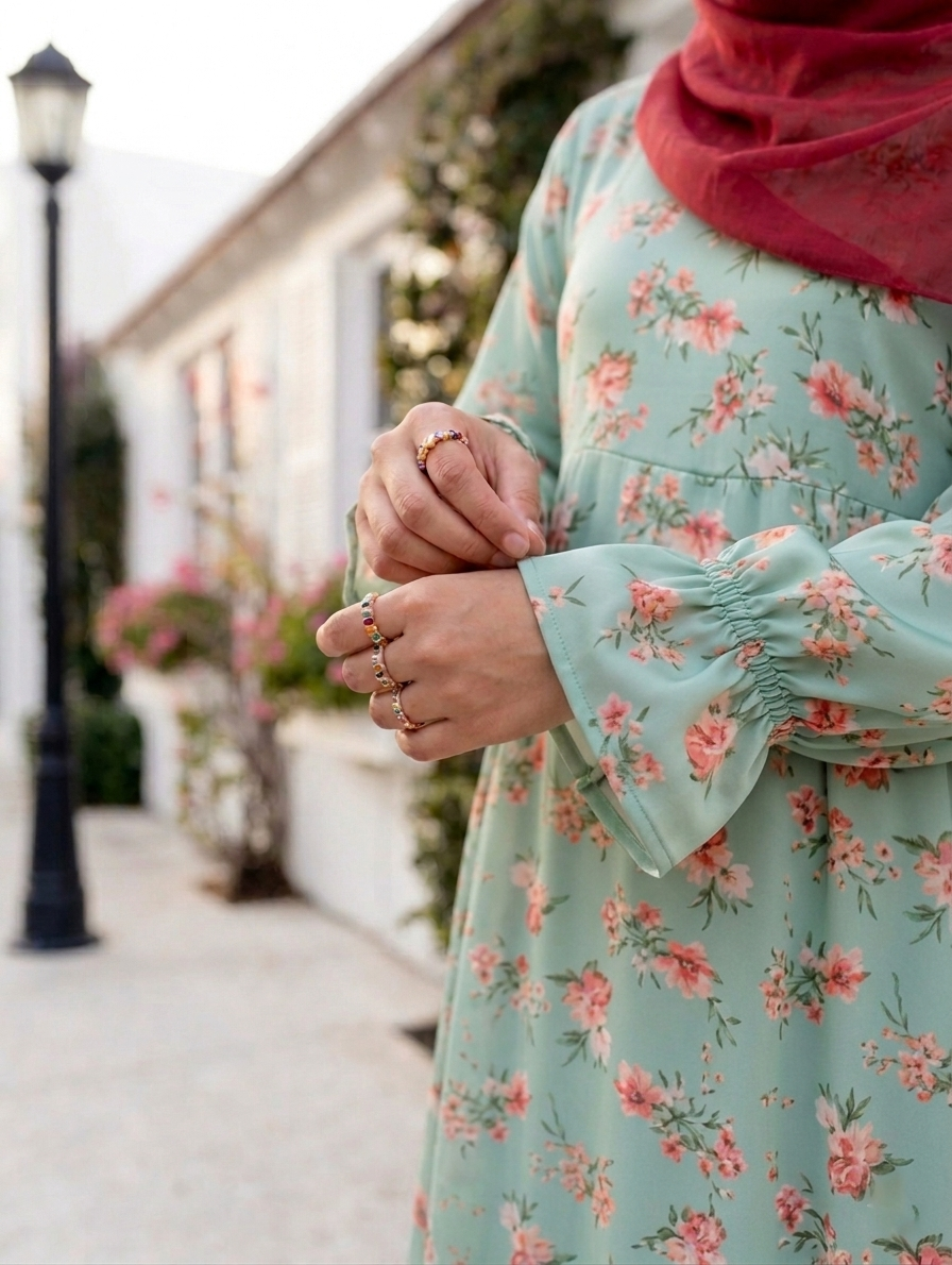 Tropical Modest Dress