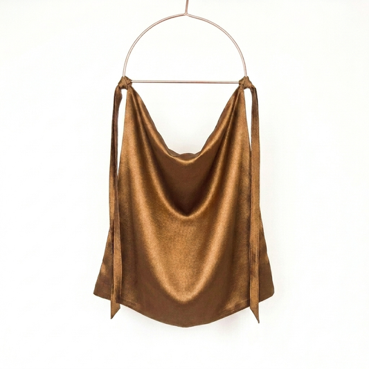 Sheen Tie back Niqab - Copper