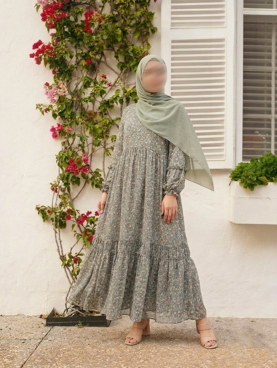 Soothing Sage Modest Dress