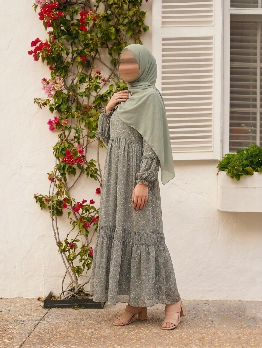 Soothing Sage Modest Dress
