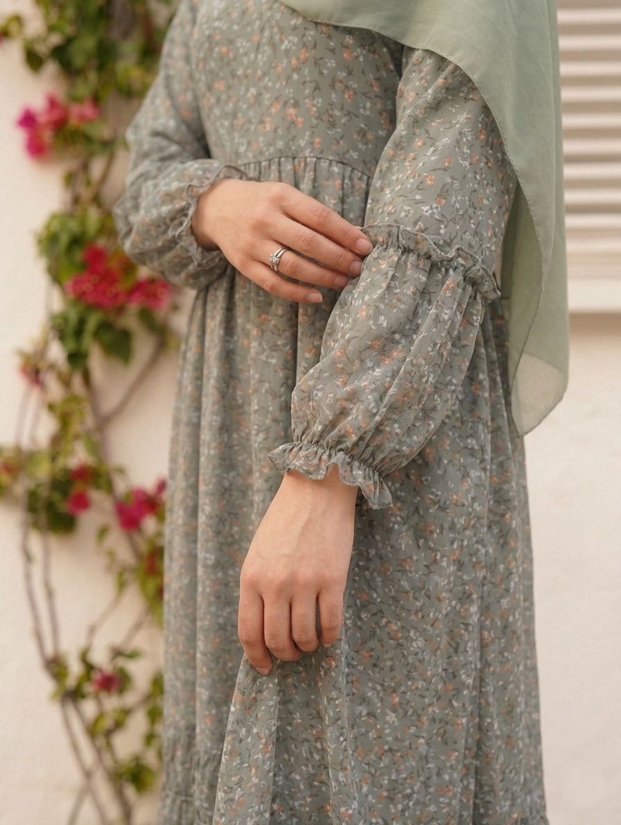Soothing Sage Modest Dress