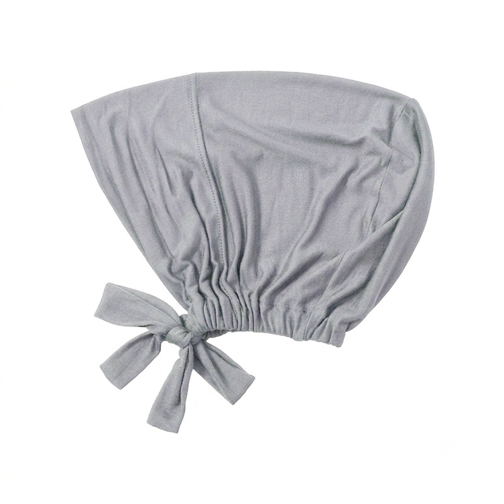 Malaysian Tie-Back Hijab Cap - Grey