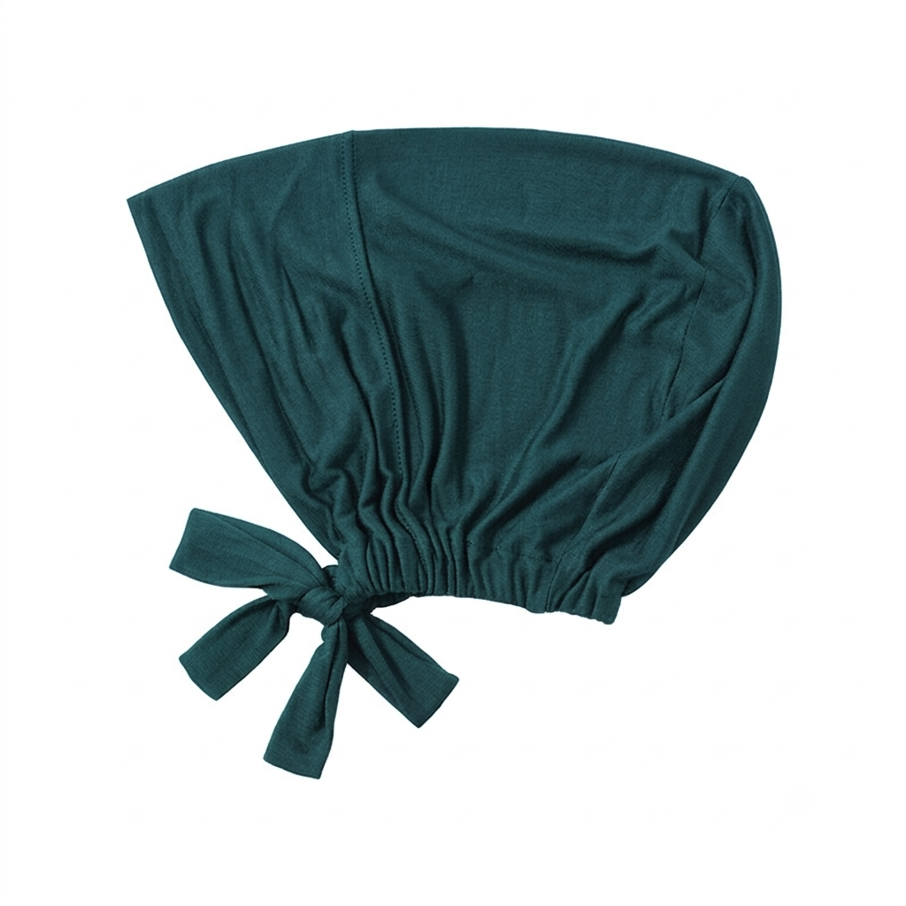 Malaysian Tie-Back Hijab Cap - Emerald