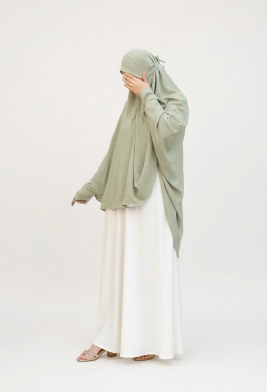 Namaz and Umrah Scarf - Light Sage Green