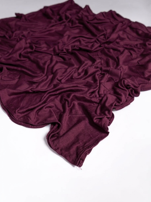 Plain Jersey Hijab - Real Maroon