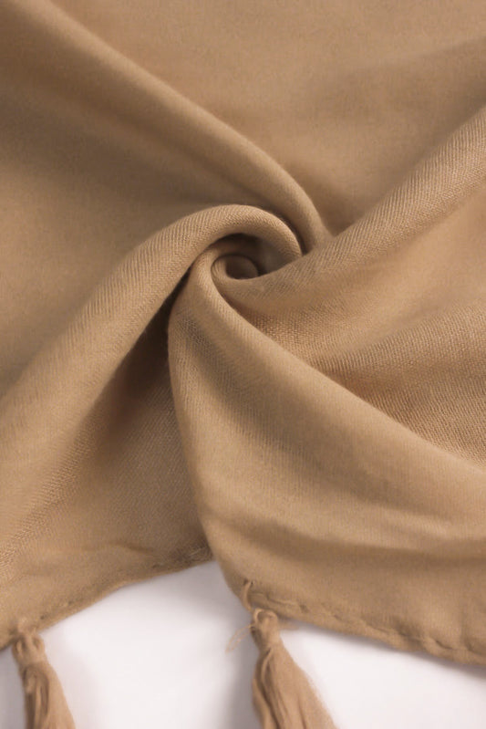 Plain Hijab with Tassels - Wheat