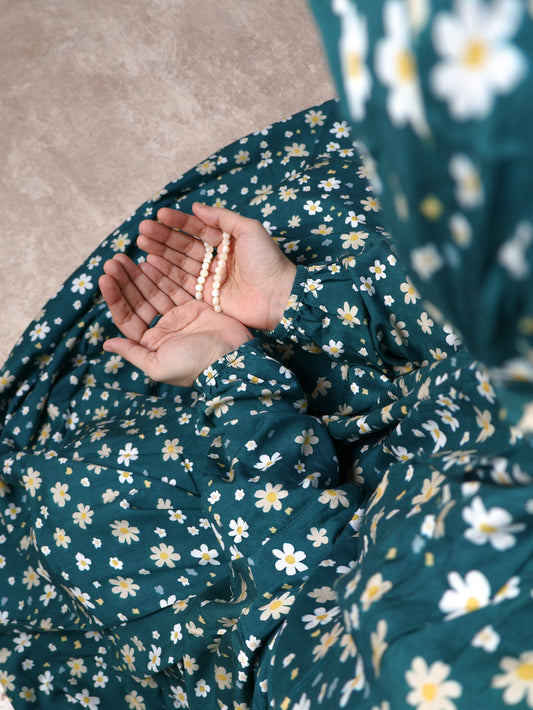 Namaz Chadar With Sleeves -  Naaz (Teal)