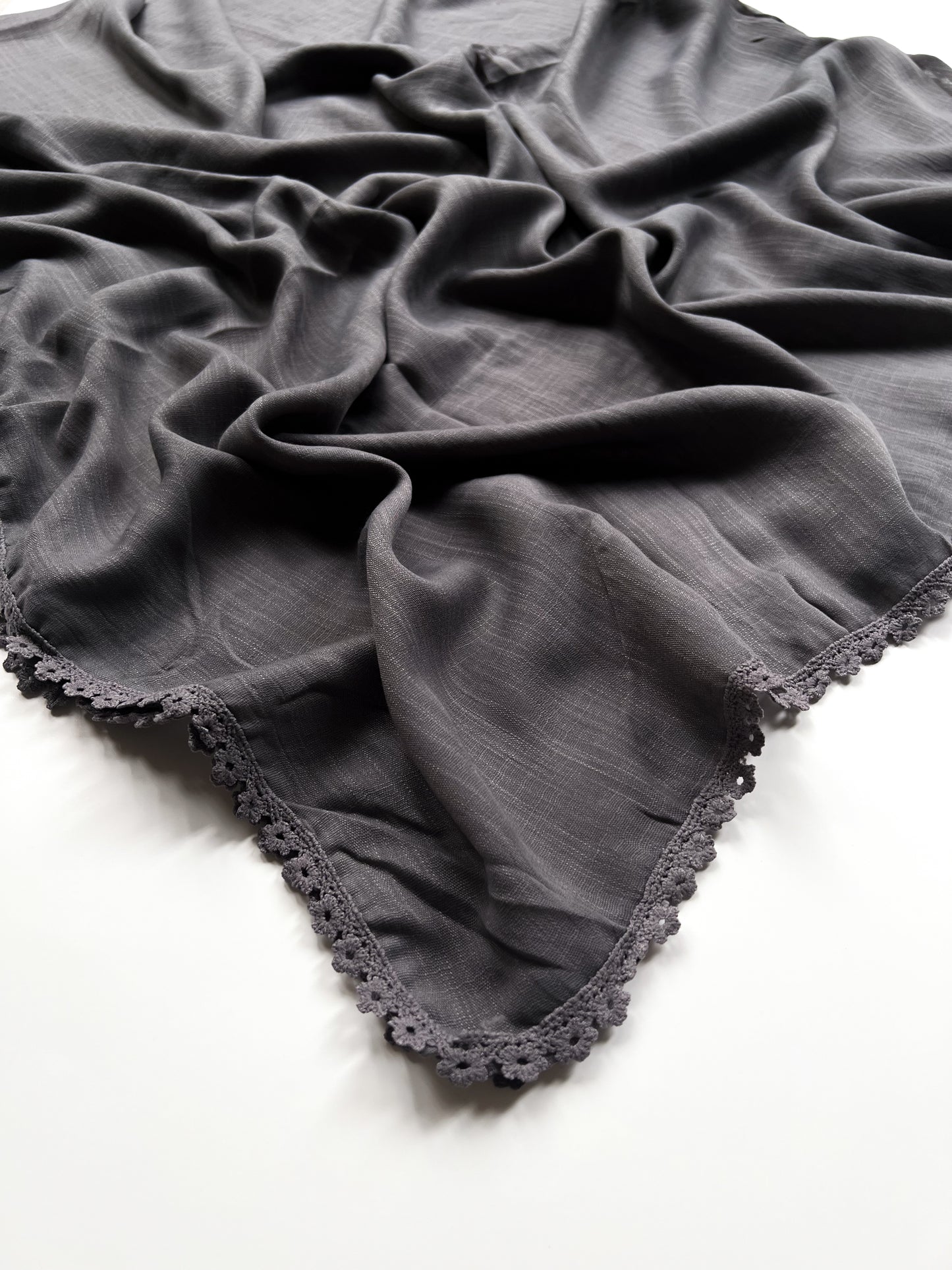 Laced Turkish Lawn - Dark Grey