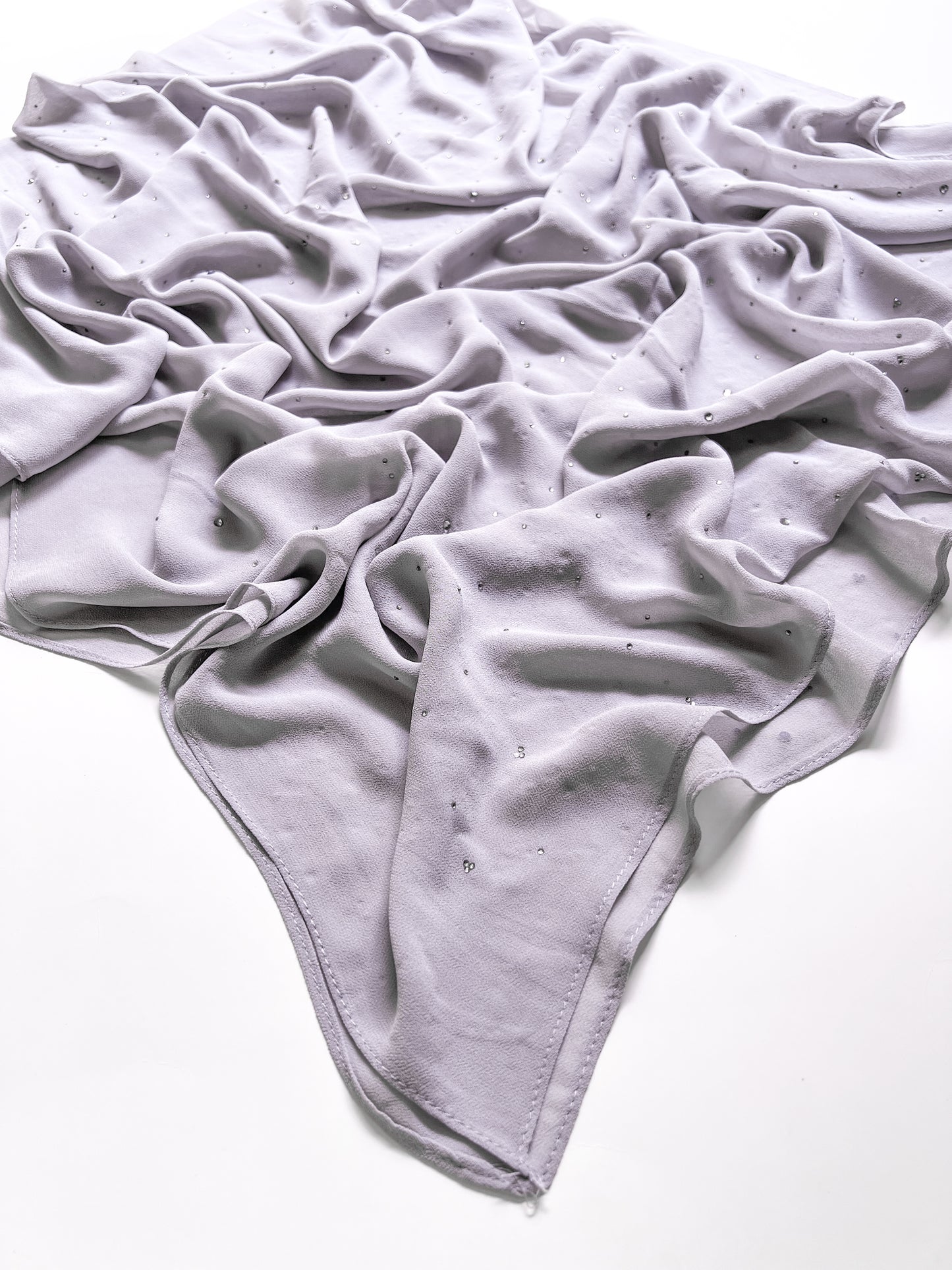 Chiffon Luxe Hijab - Silver Grey