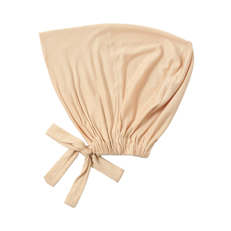 Malaysian Tie-Back Hijab Cap - Light Beige