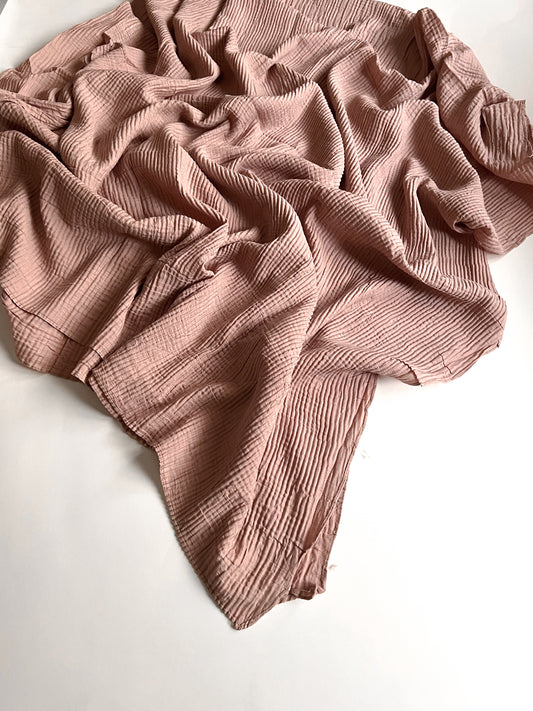 Crumpled Marble Hijab - Beige