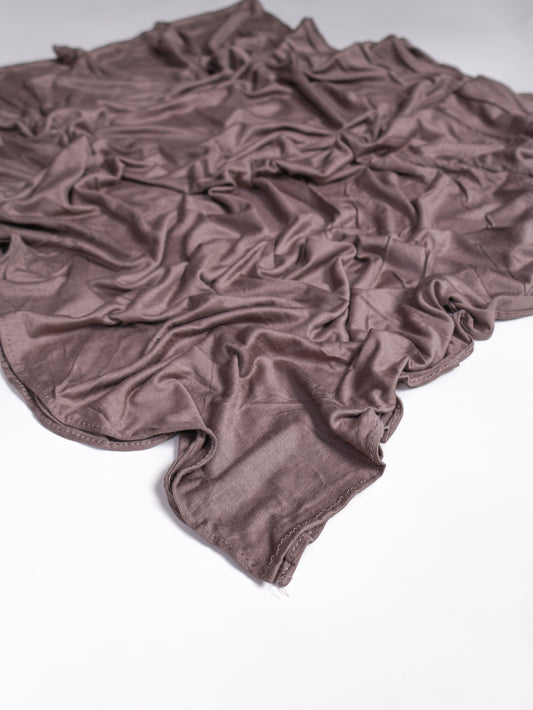 Plain Jersey Hijab - Dark Taupe