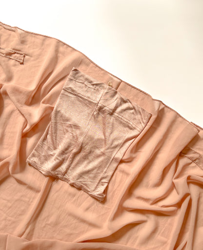 Instant Georgette Hijab with Built-in Magnets - Peachy Beige