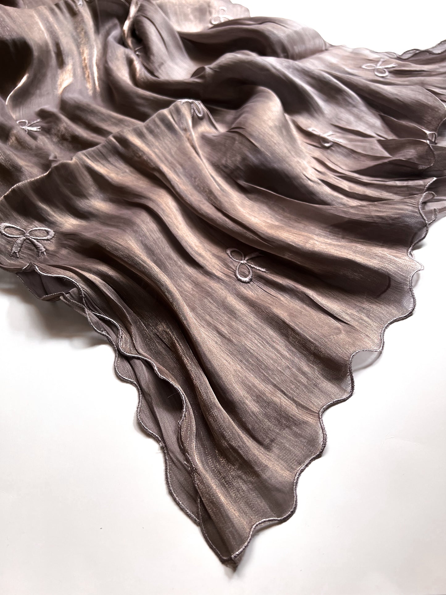 Moondust Embroidered Hijab - Taupe