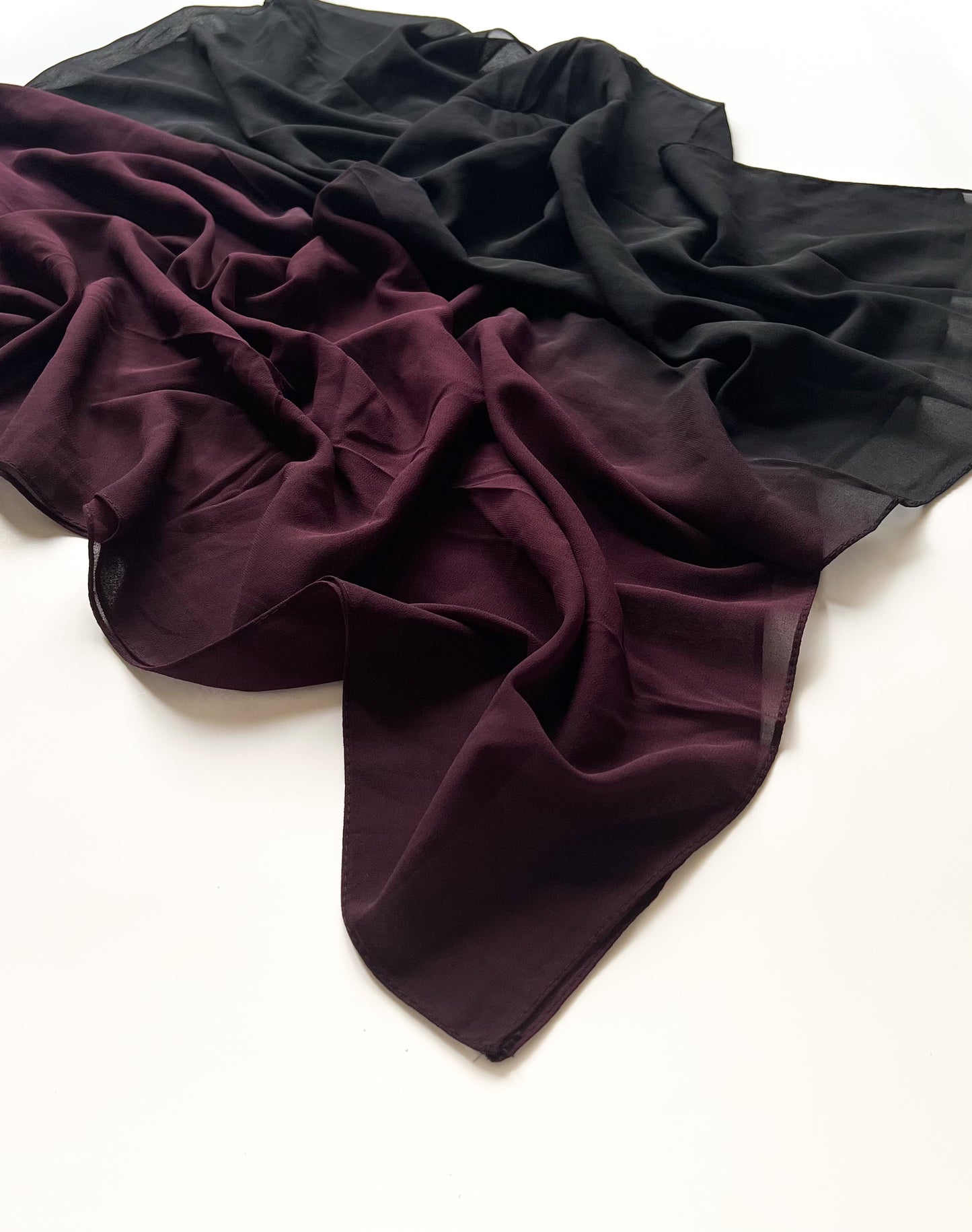 Ombre Georgette Hijab - Berry Tide
