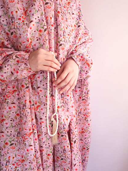 Namaz Chadar With Sleeves (Lawn) - Nihal (Pink)