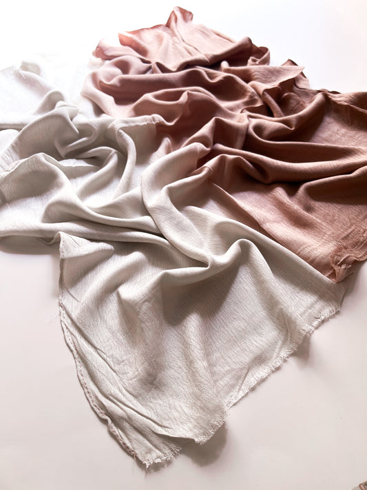 Ombre Lawn Hijab - Peach Iced Tea