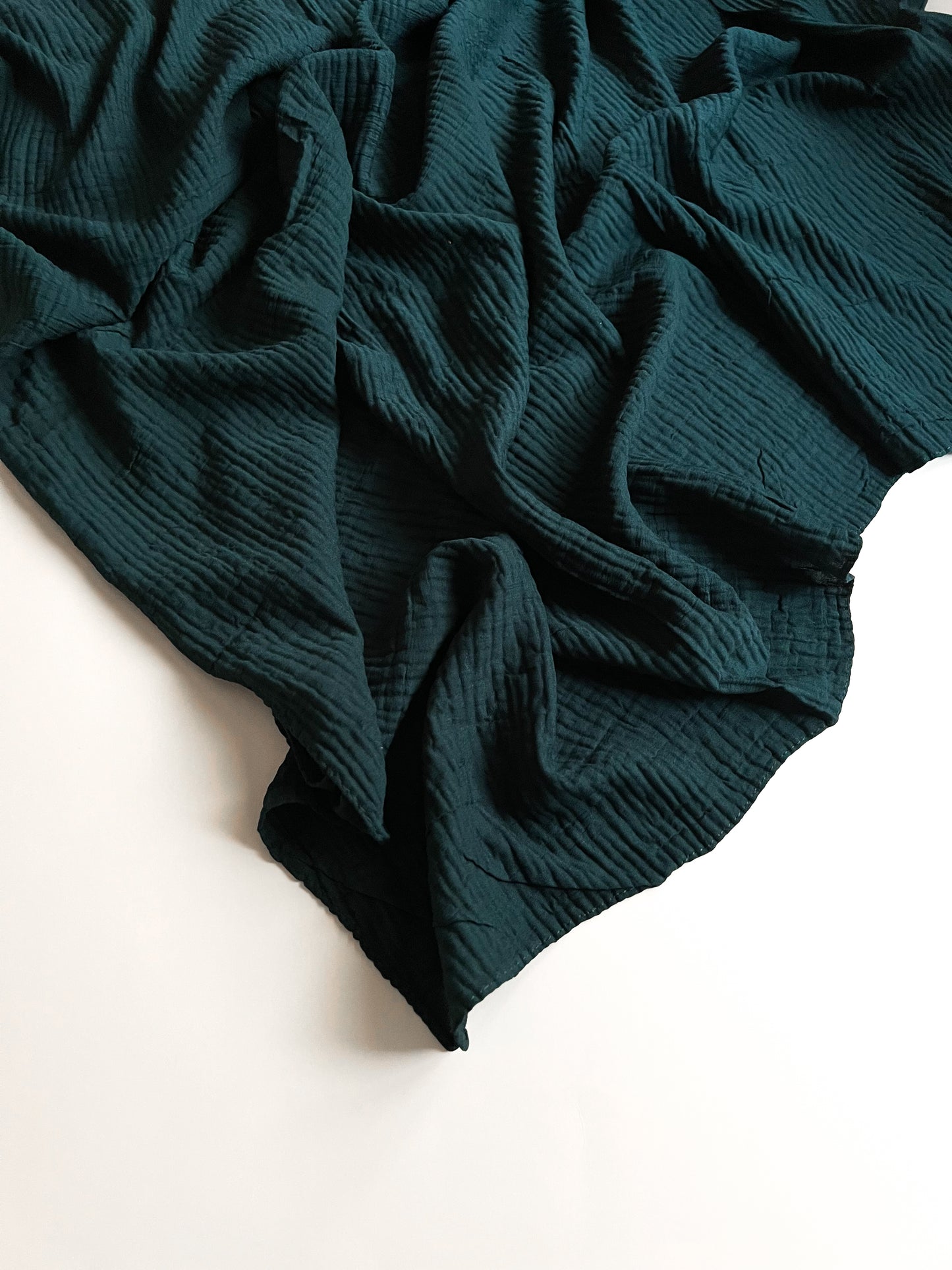 Crumpled Marble Hijab - Bottle Green