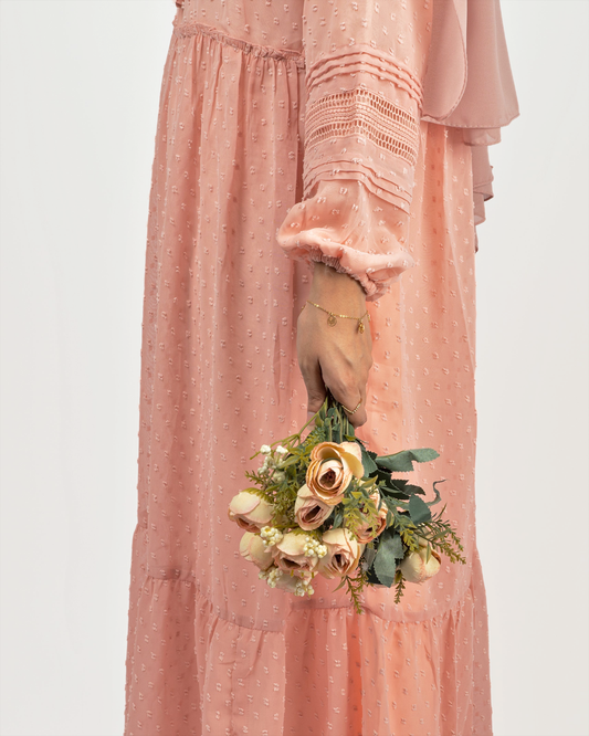 Imelda Modest Dress - Blush