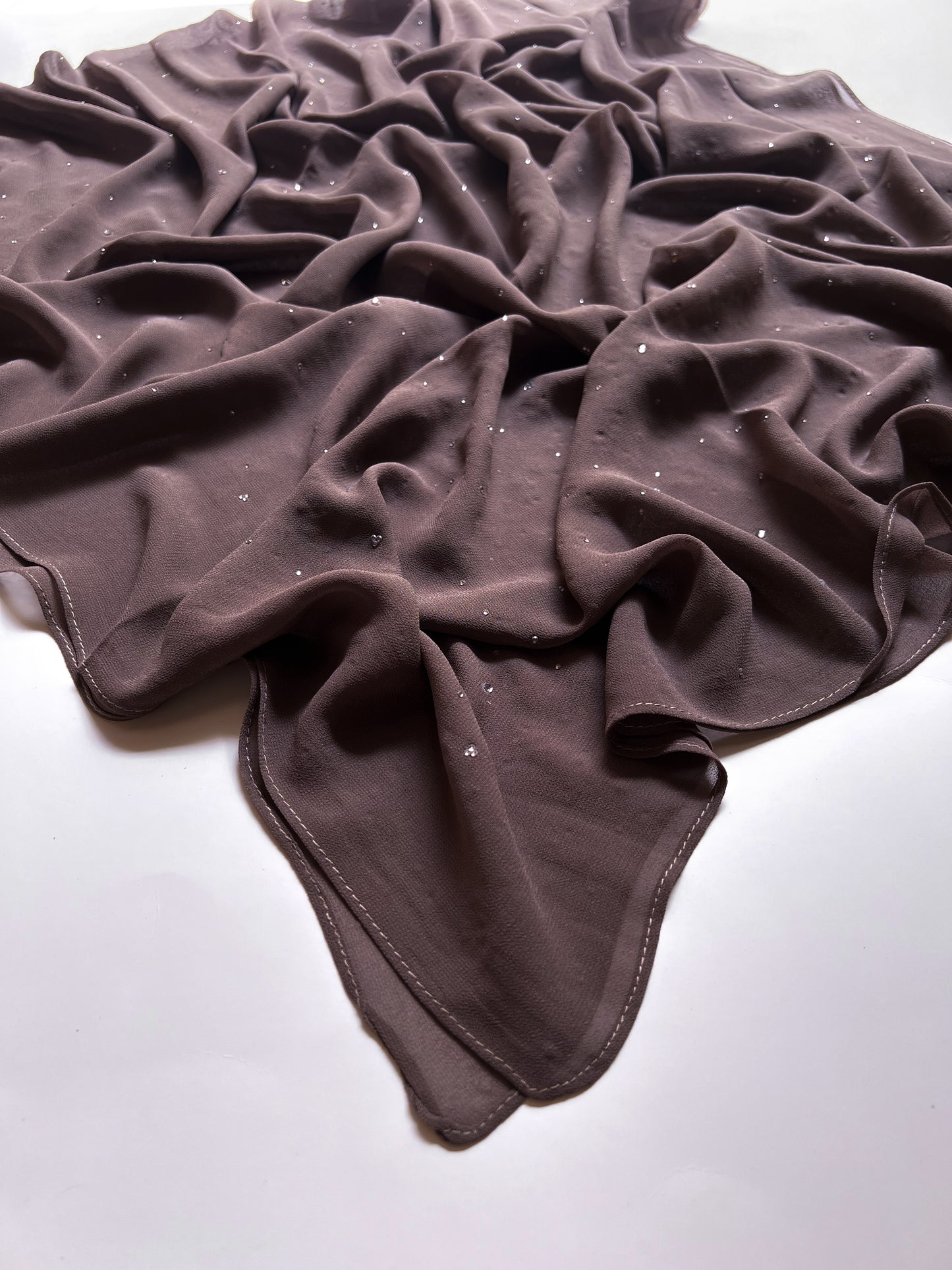 Chiffon Luxe Hijab - Dark Taupe