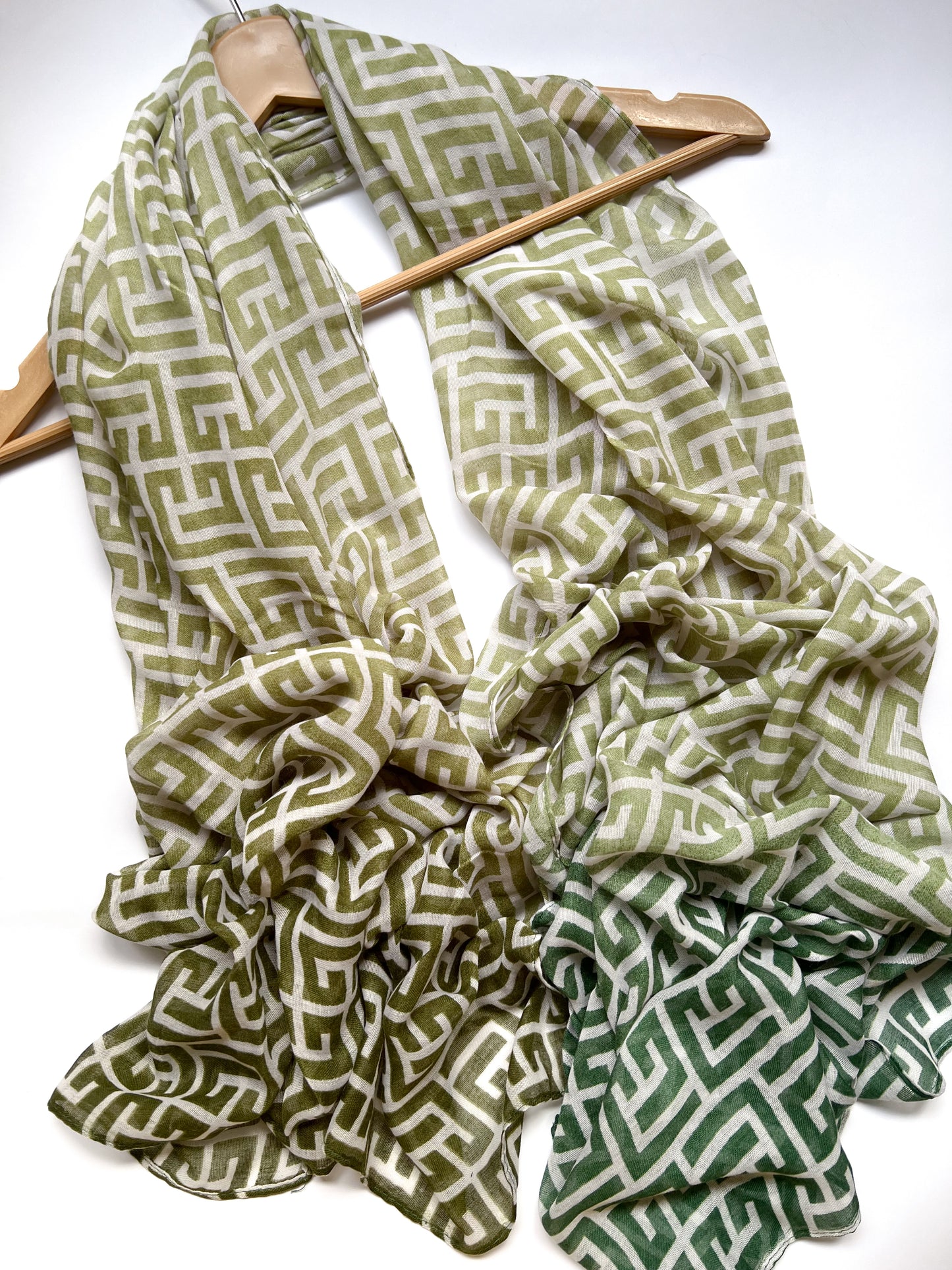 Moroccan Ombre Hijab - Green