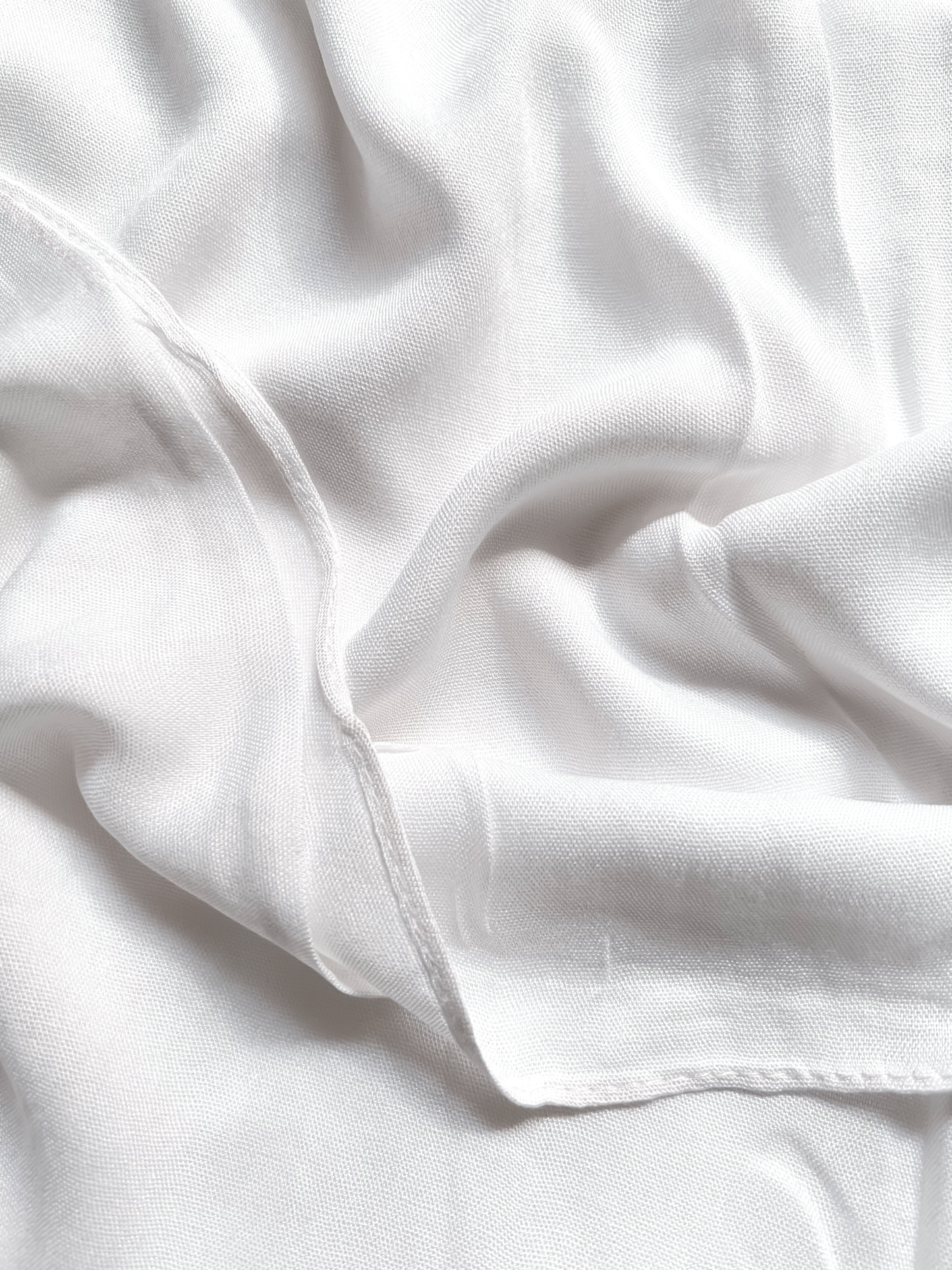 Modal Hijab XL (Single Stitch)- Pearl White