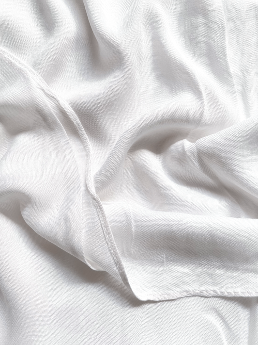 Modal Hijab XL (Single Stitch)- Pearl White