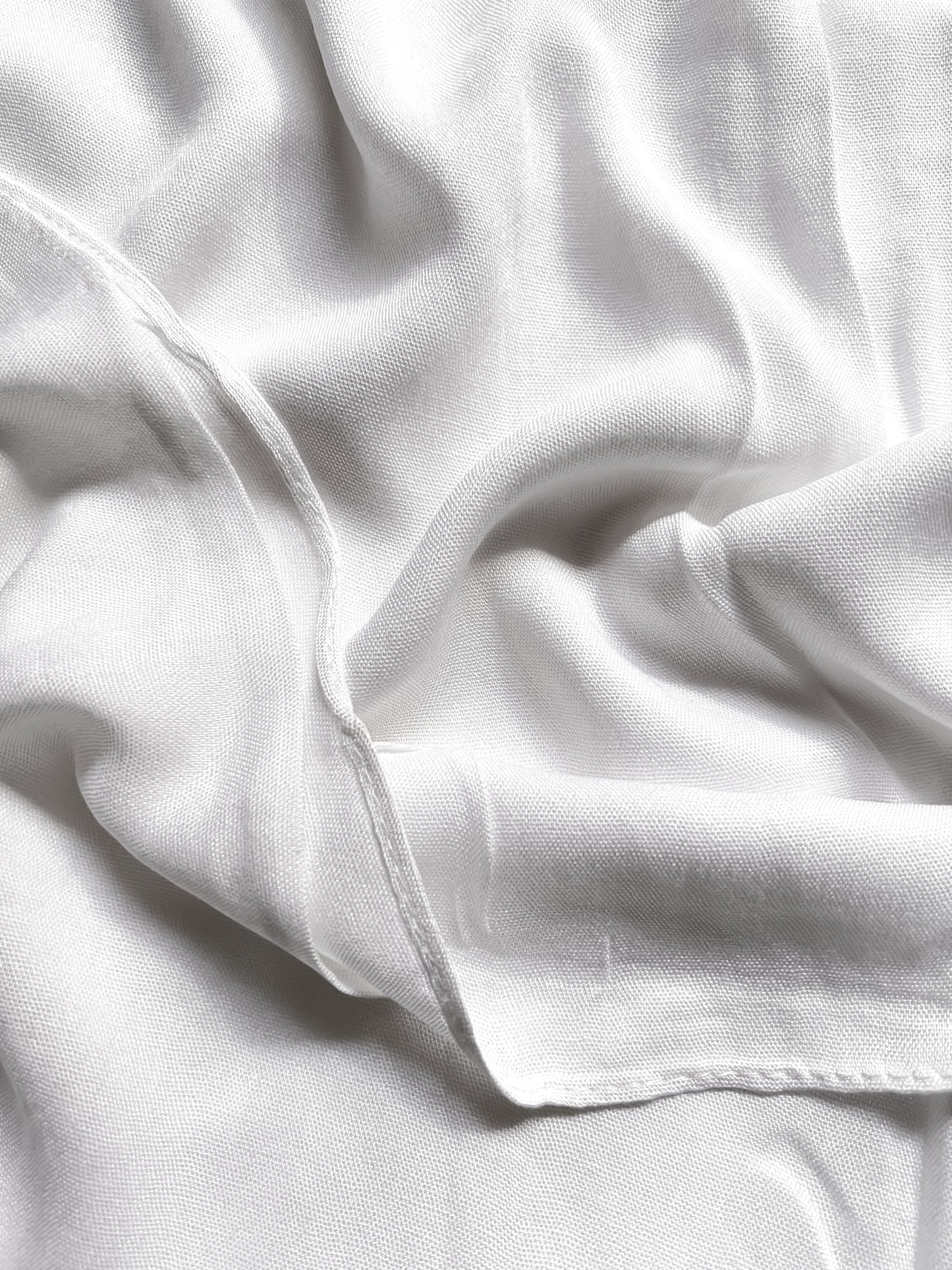 Modal Hijab (Single Stitch)- Pearl White