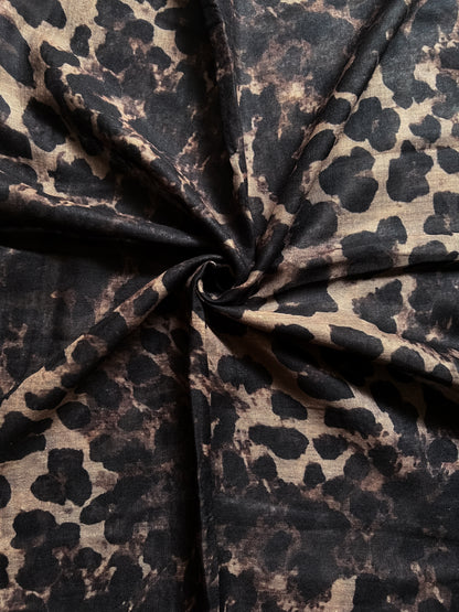 Modal Hijab Lookalike - Black Leopard
