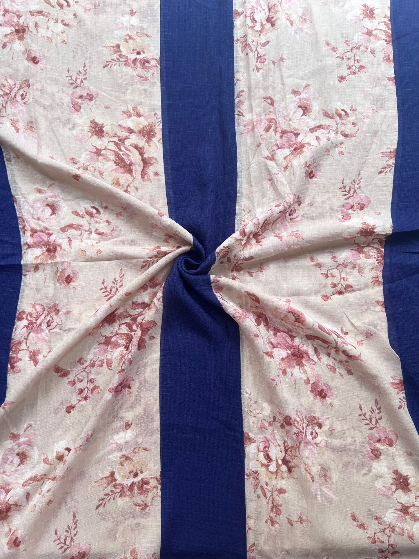 Rumana Printed Hijab - Royal Blue