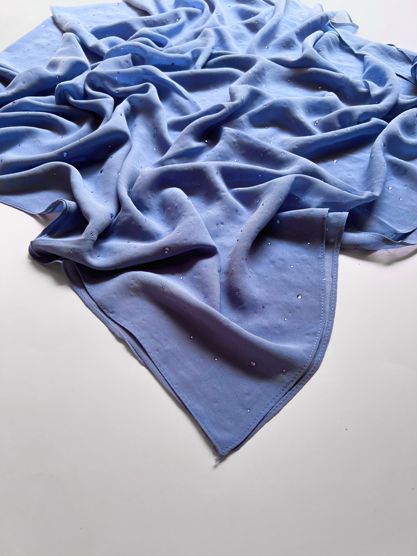 Chiffon Luxe Hijab - Cornflower Blue