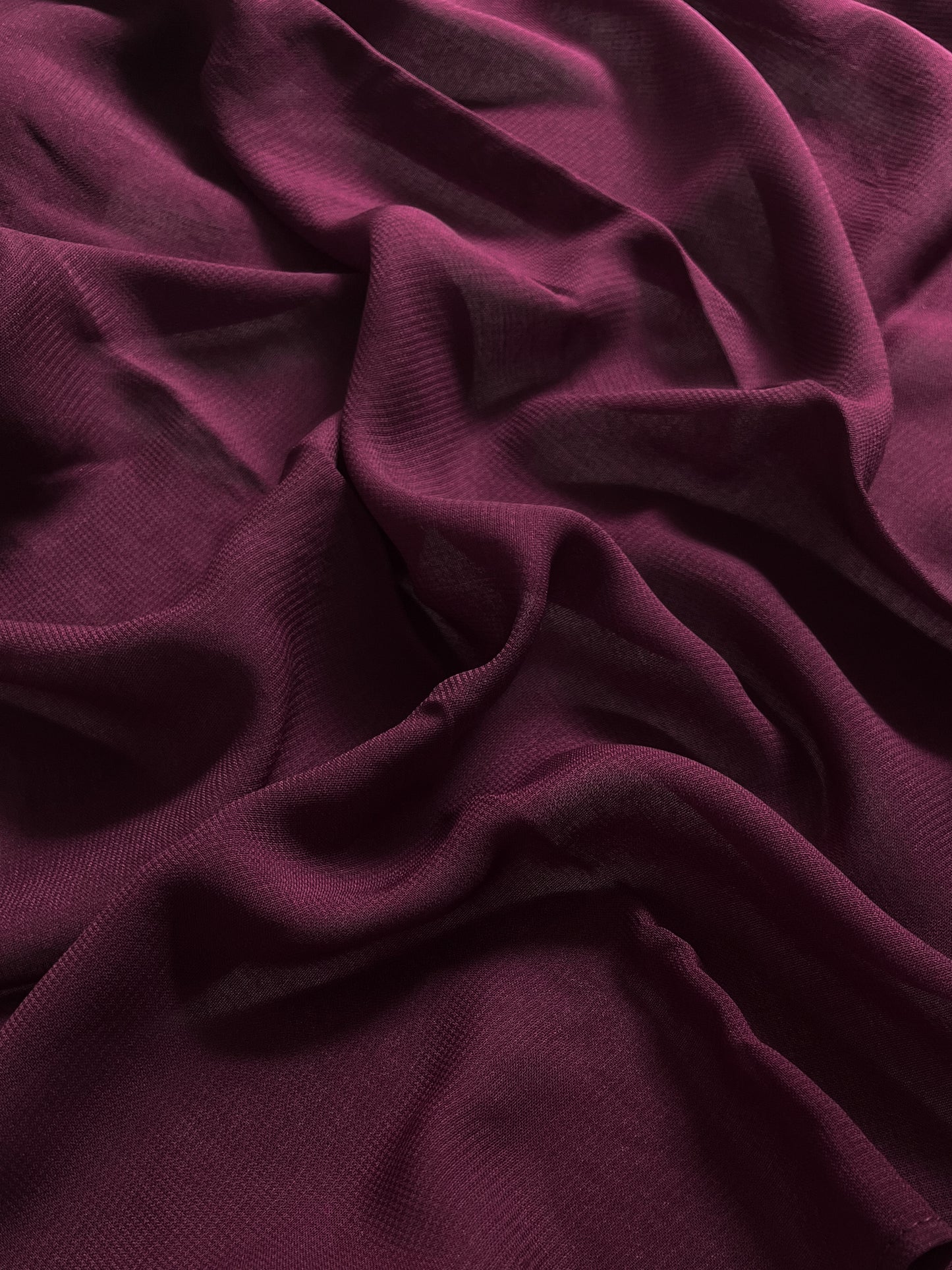 Korean Chiffon Hijab - Real Maroon