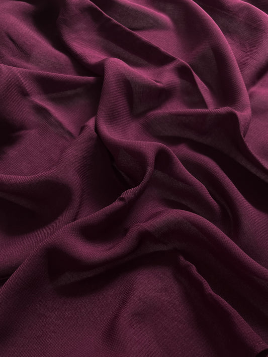 Korean Chiffon Hijab - Real Maroon