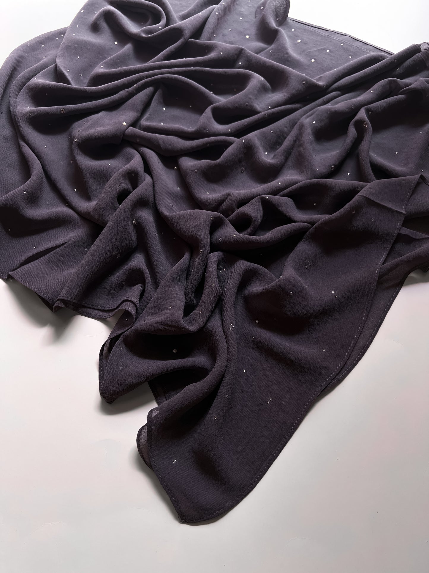 Chiffon Luxe Hijab - Dark Grey