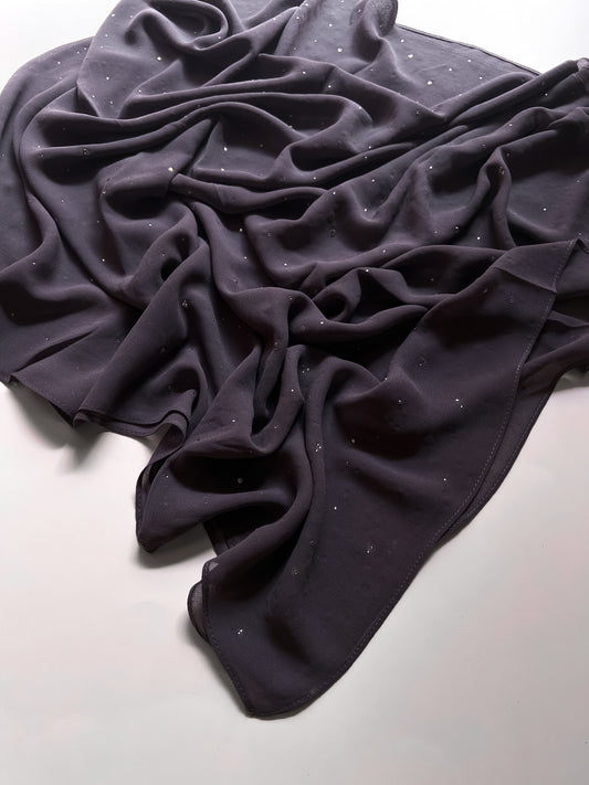 Chiffon Luxe Hijab - Dark Grey