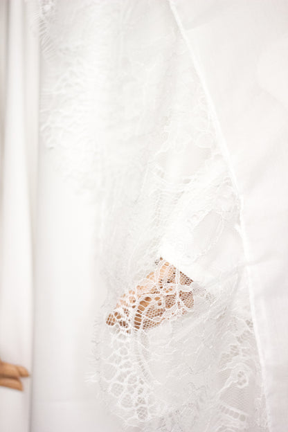 Chantilly Lace Hijab - White